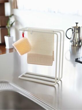 Yamazaki Dish Towel Holder - Steel (White)